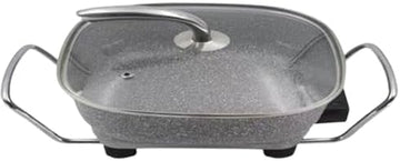 Poêle marmite électrique avec couvercle - PIZZAPAN - 1500 Watts, Revêtement Anti-Adhésif, 6 litres