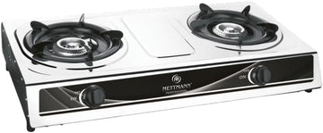 Réchaud à Gaz Vitrocéramique Métal acier Inoxydable - 2 brûleurs - Réchaud Gaz Portable