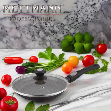 Poêle 24 cm manche amovible en revêtement antiadhésif Compatible tous feux dont Induction Greblon C2+ - Lave Vaisselle/ Résistant aux rayures