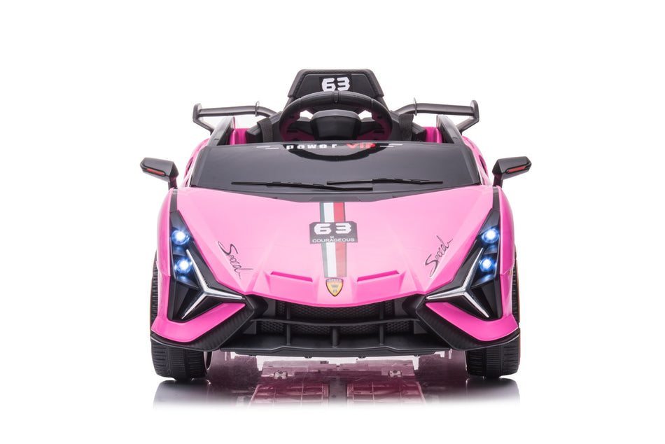Voiture Électrique Enfant 12V Rose – Style Supercar Sportive Premium