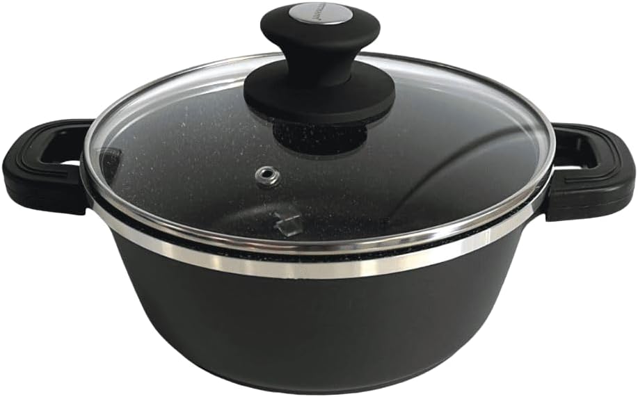 Batterie de cuisine 14 pièces, Induction, Lot Poele et Casserole Induction, Poêles Antiadhésif 20/24cm, Marmite 24/20 cm, Batterie de Cuisine Induction avec couvercle