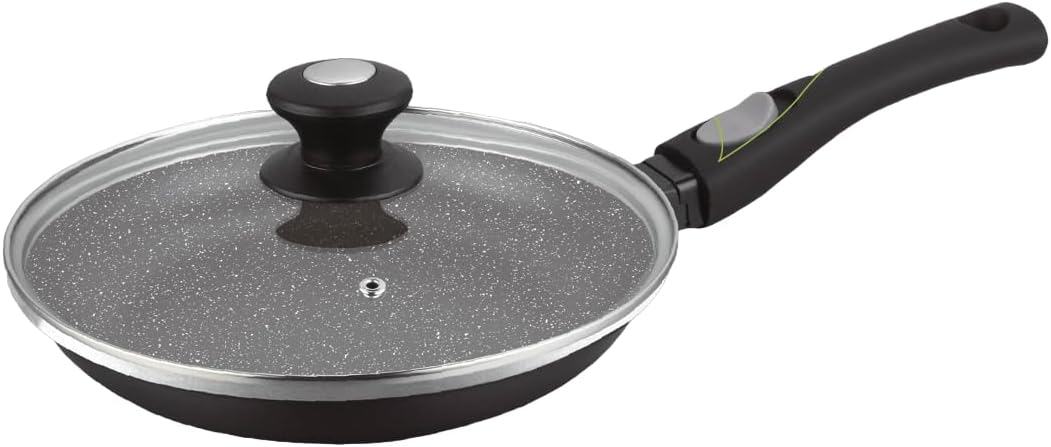 Poêle 28 cm, manche amovible en revêtement antiadhésif, Compatible tous feux dont induction, Greblon C2+ - Lave Vaisselle/ Résistant aux rayures