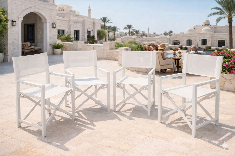 Ensemble de 4 chaises d’extérieur – Élégance & Confort en plein air Apportez une touche de raffinement et de modernité à votre terrasse