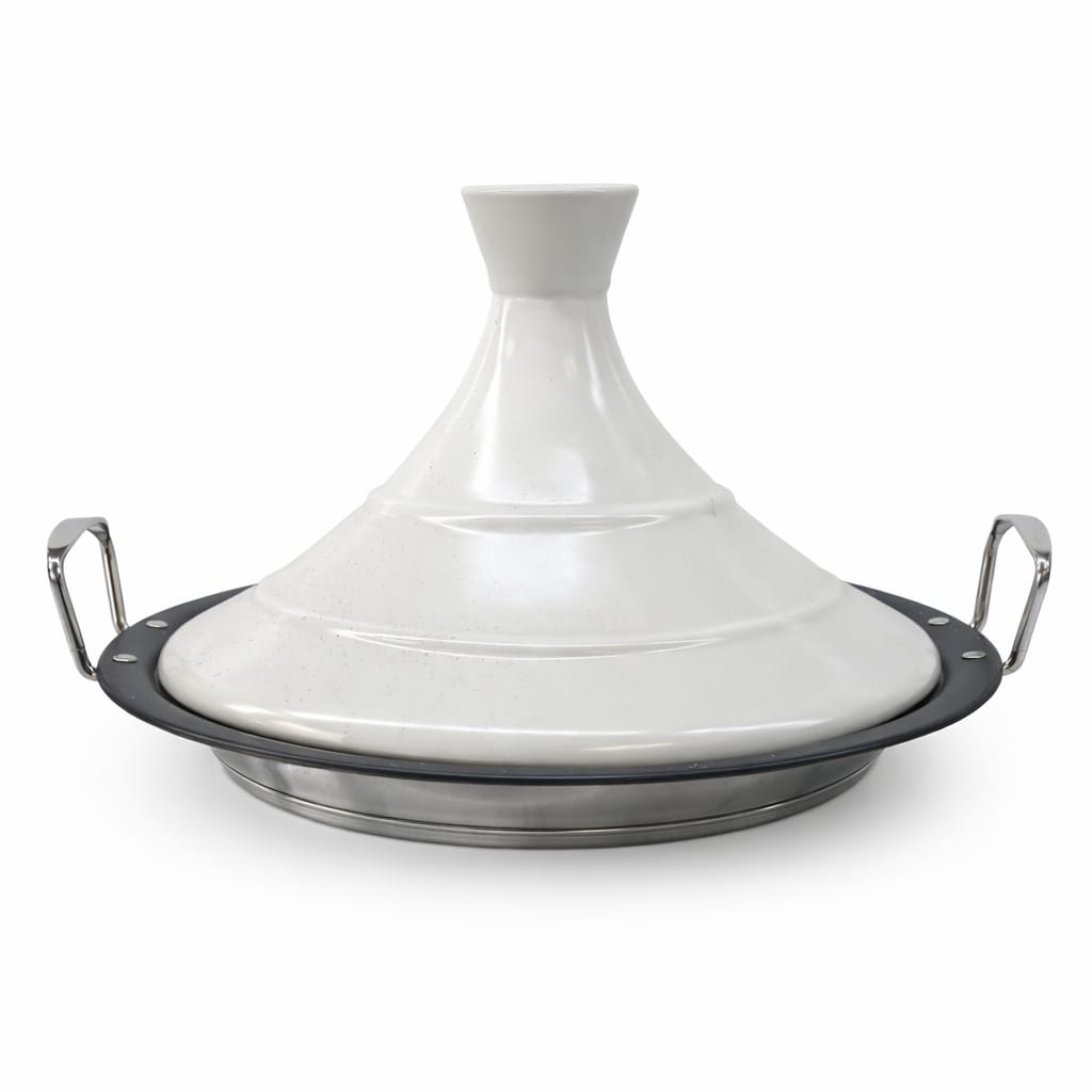 Tajine Induction 34cm - Plat à Tajine INOX - Revêtement antiadhésif - Toutes Sources de Chaleur : Induction Et Four Inclus ( 34 cm)