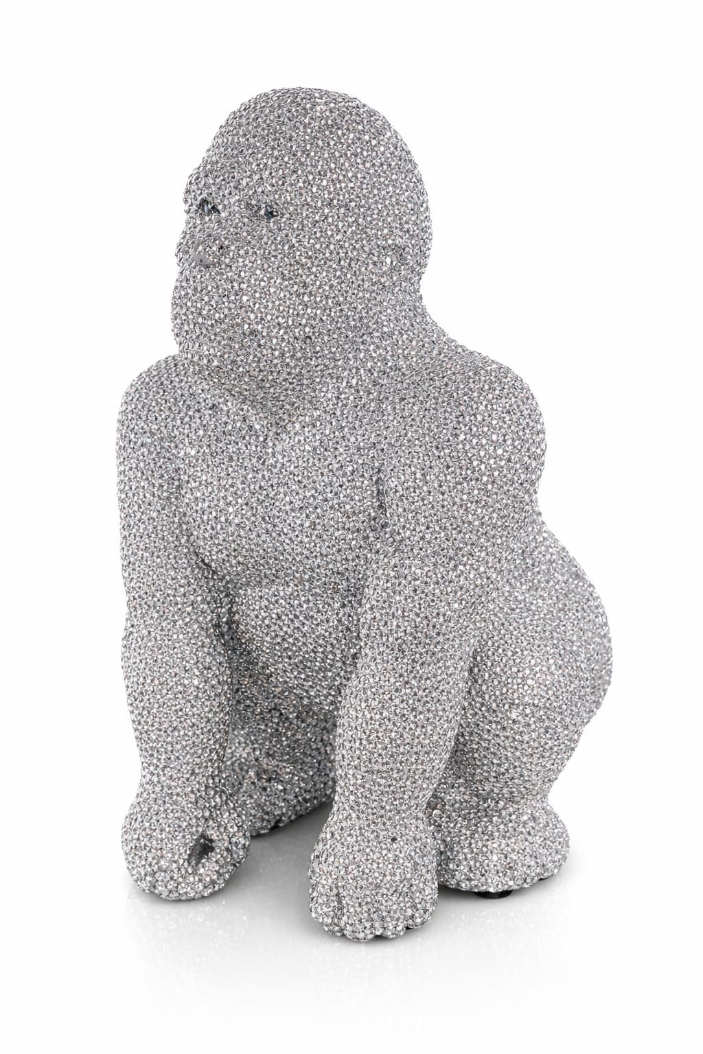 Sculpture Gorille Luxe Effet Cristal – Élégance & Modernité