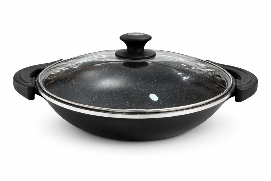Wok 32 cm avec couvercle – Mettmann Professionnel