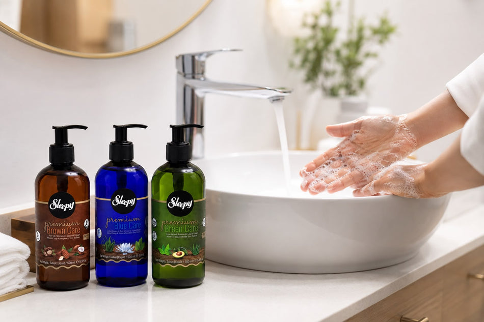 Lot de 12 savons liquides Sleepy Premium Care – Assortimen