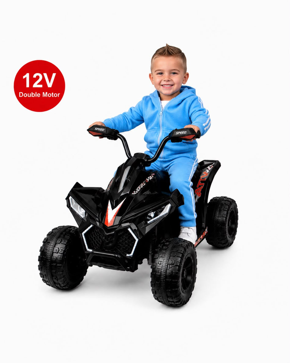 Quad Électrique Enfant 12V Noir – 1 Place