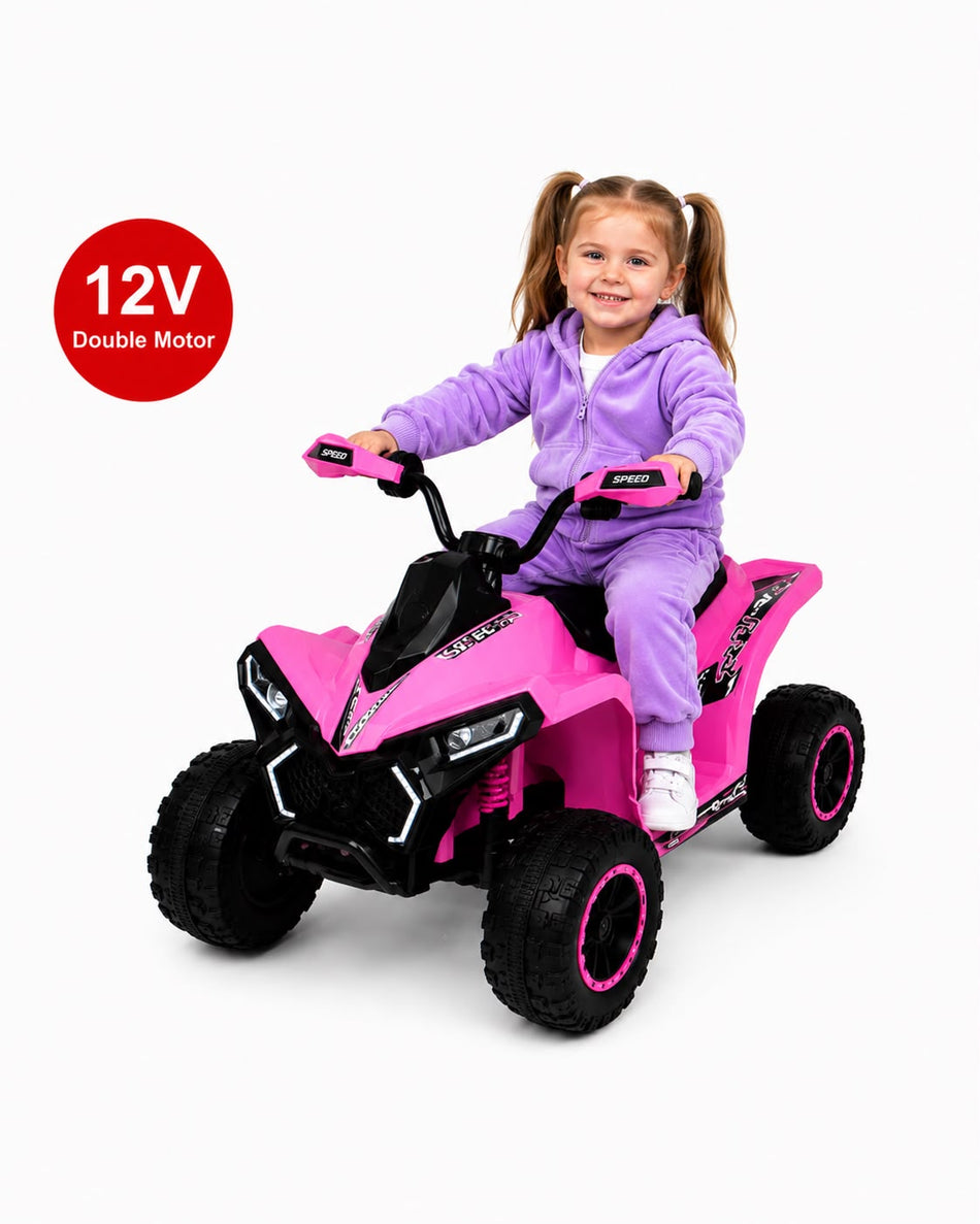 Quad Électrique Enfant 12V Rose – 1 Place