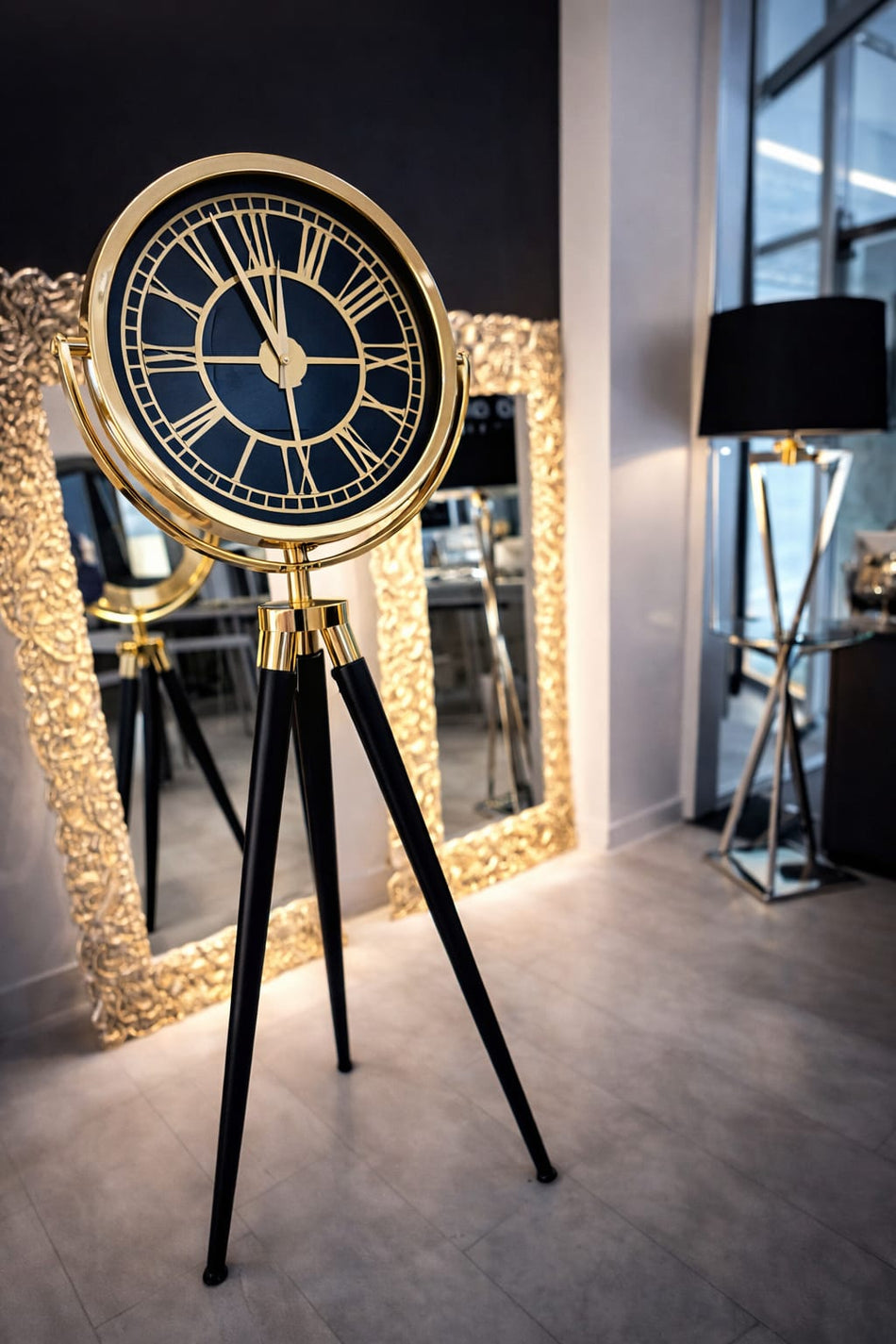 Horloge de sol sur pied avec trépied horloge de salon horloge d'angle