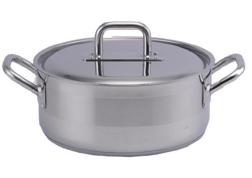 Maître D'Hôtel Faitout Marmite 50cm 36L en Acier Inoxydable - Compatible avec Cuisinière à Induction